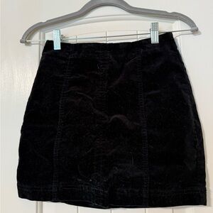 Classic Black Corduroy Skirt
